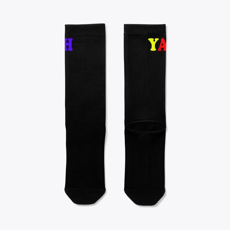 YAH Color Logo Crew Socks