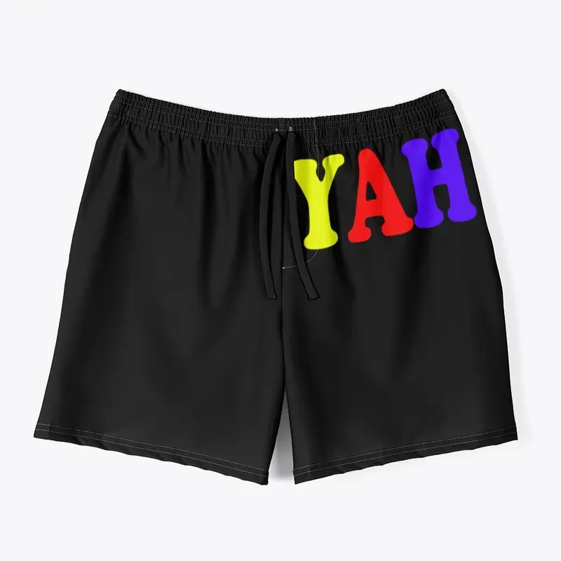 YAH Color Logo Swim Trunks